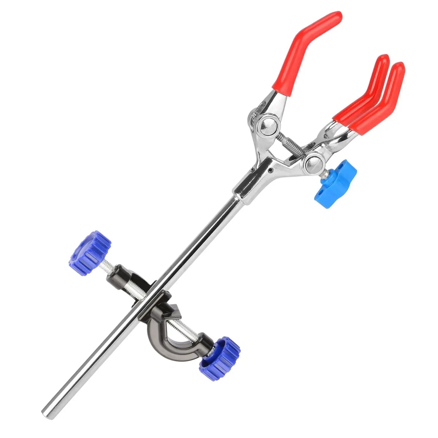 StonyLab 3-Prong Swivel Clamp and Bosshead Clamp Holder Set for professional laboratory applications