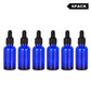 30 ml Cobalt Dropper Bottle, Glass Dropper with Inner Plug and Label Bottles - Dropper Bottles 6-Pack