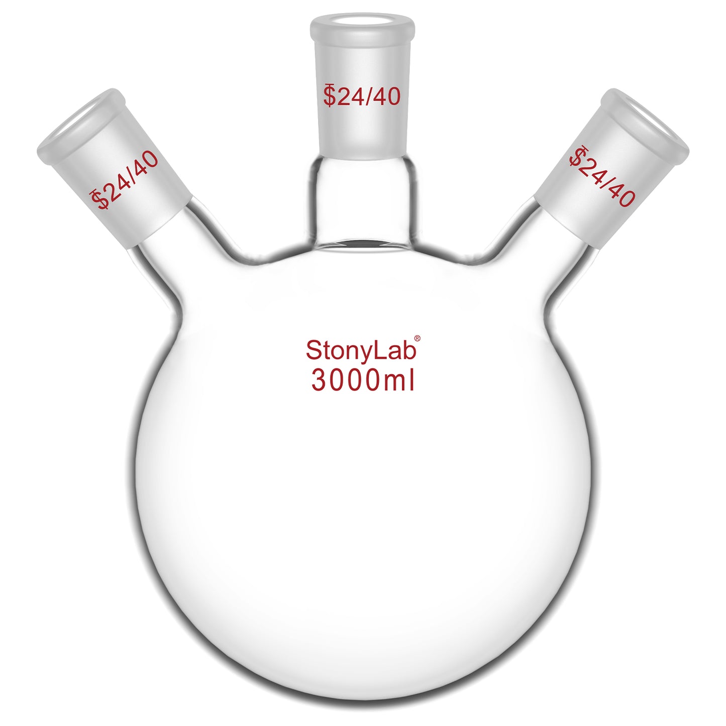 3 Neck Round Bottom Flask, 24/40 Joints, 50-5000 ml