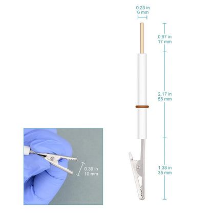 304 Stainless Steel Electrode Holder, Stainless Steel Alligator Clip, 0.1-5 mm Clampable Thickness Electrode-Holder