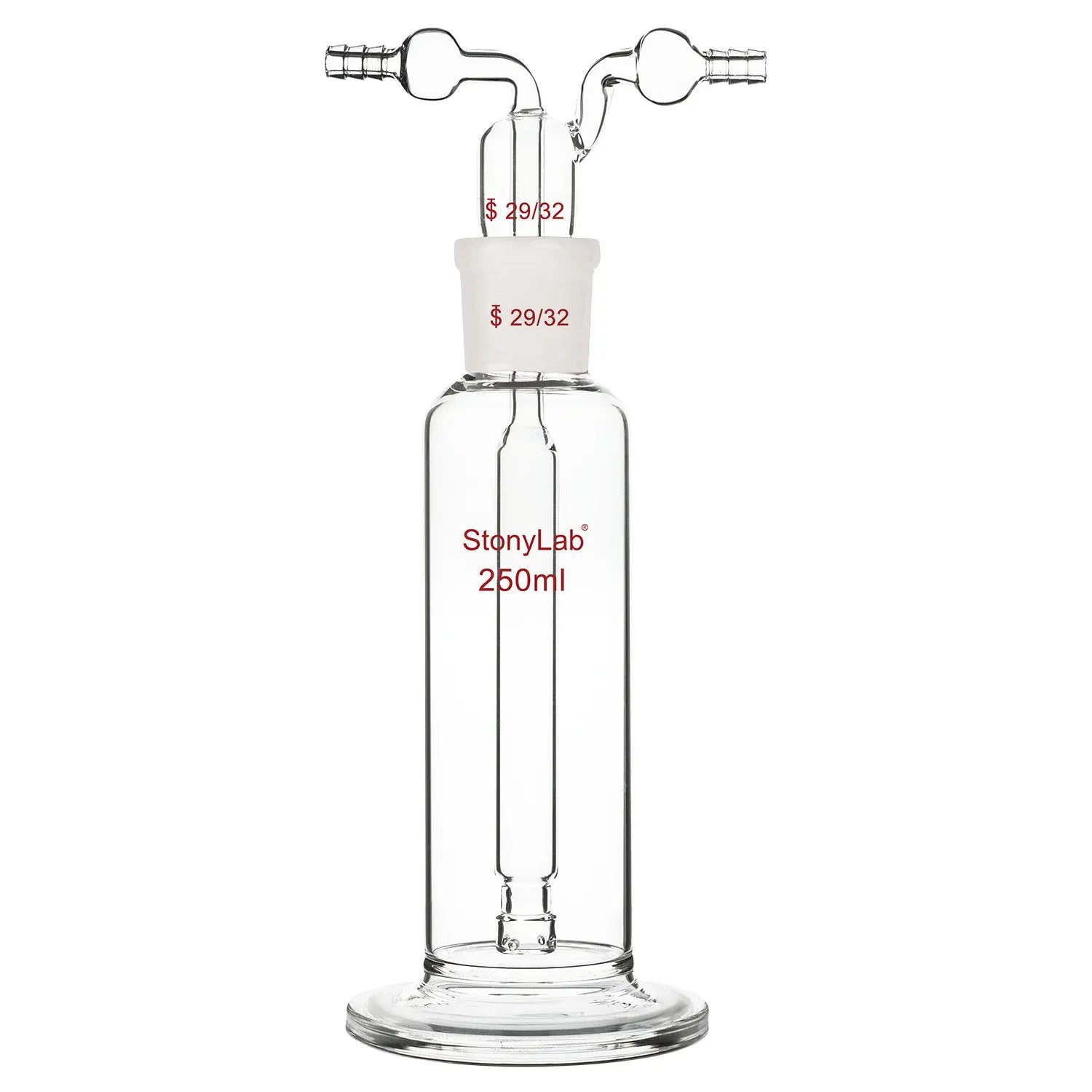 Comprehensive product view and setup components for StonyLab Gas Washing Bottle with Vent Hole