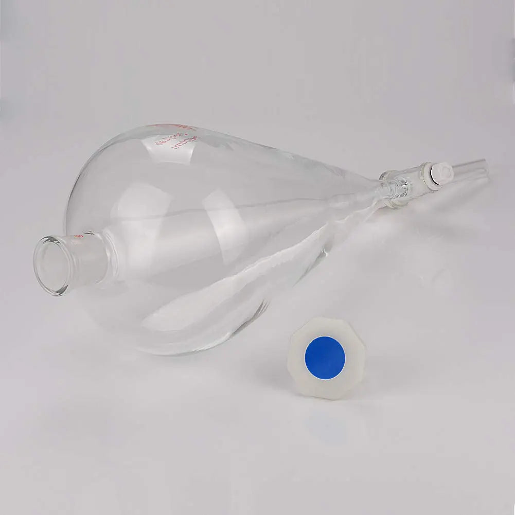 Conical Separatory Funnel with 29/32 Joints and PTFE Stopcock, 2000 ml Funnels - Separatory