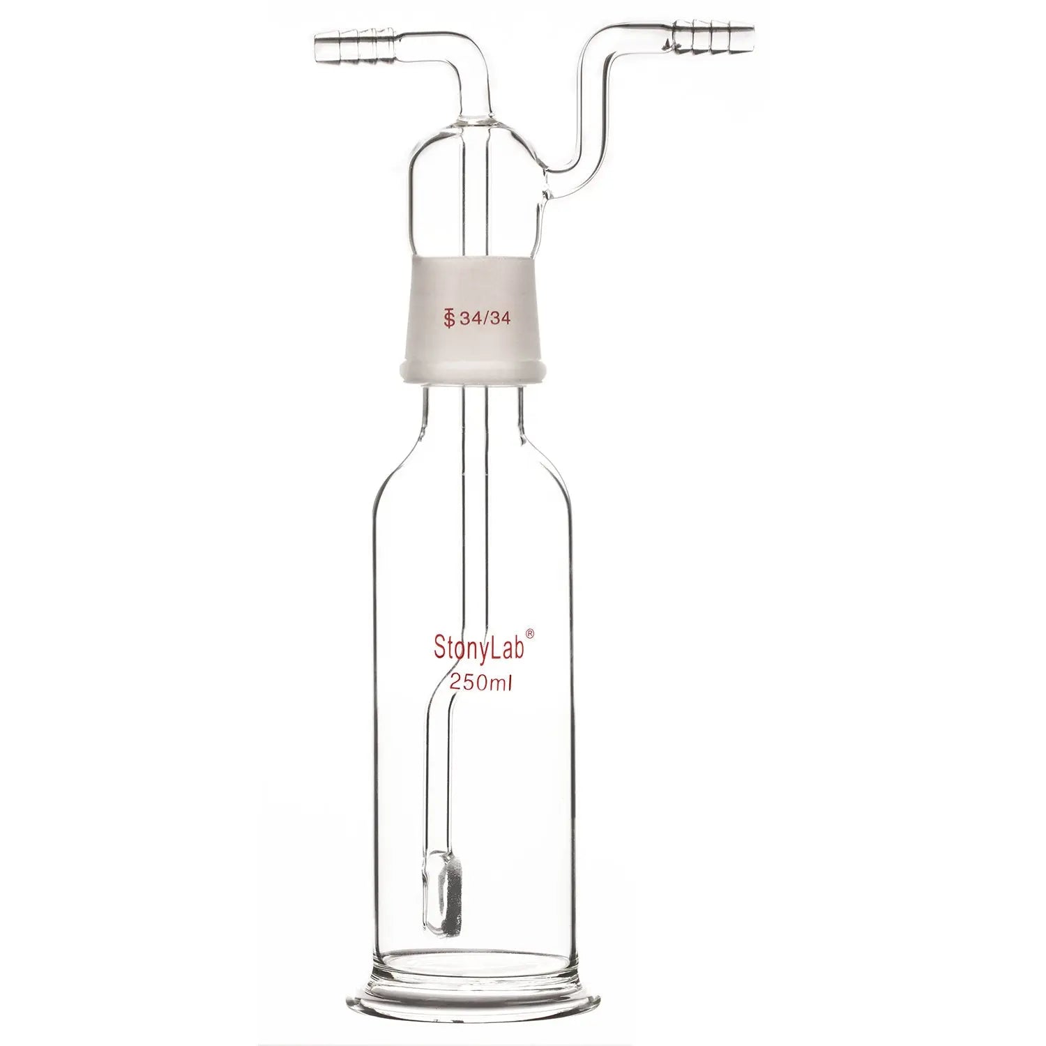 StonyLab Gas Washing Bottle with Fritted Dispersion Tube for professional laboratory applications