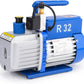 3.5 CFM 5 Pa 1/4 HP Single Stage Rotary Vane Vacuum Pump with Solenoid Valve - StonyLab Pumps 