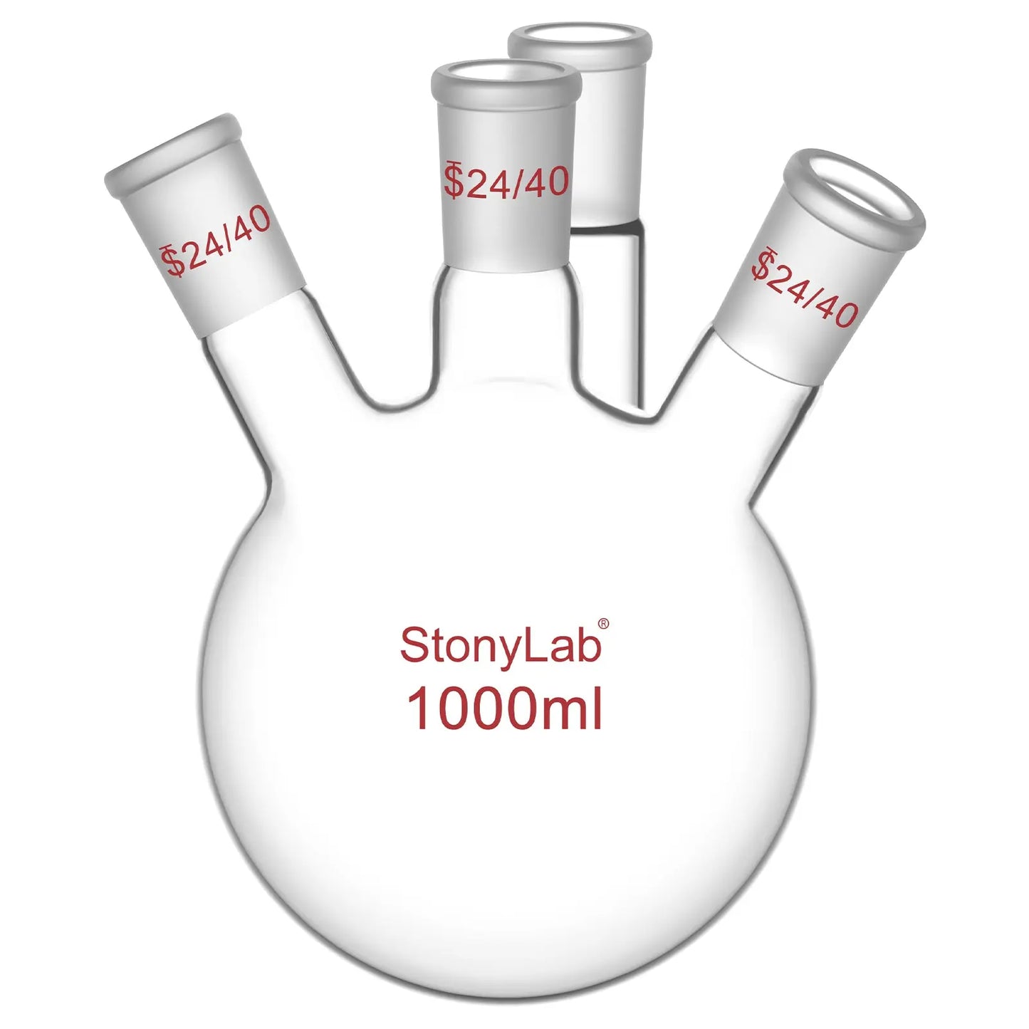4 Neck Round Bottom Flask, 24/40 Joint, 250/500/1000 ml Flasks-Round Bottom-3 Neck