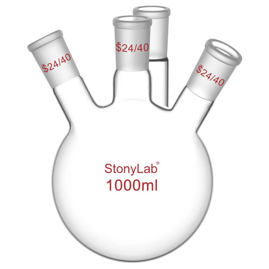 4-Neck Round Bottom Flask, 24/40 Joint, 250/500/1000 ml Flasks-Round Bottom-4 Neck