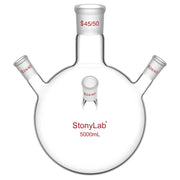Comprehensive product view and setup components for StonyLab 4-Neck Round Bottom Flask