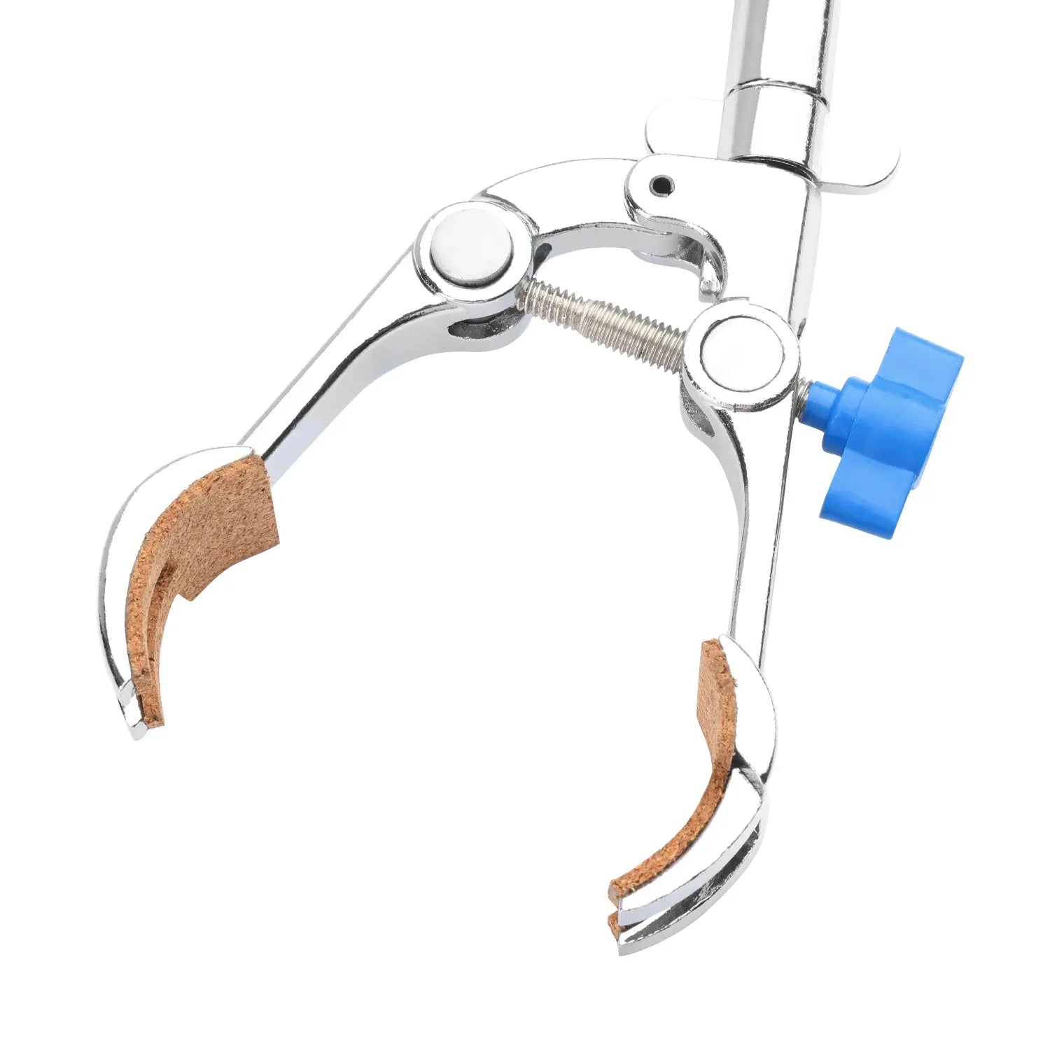 Side view and dimensional layout of the durable StonyLab 4-Prong Swivel Clamp with Boss Head