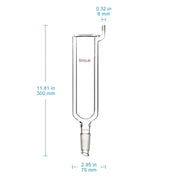 Close-up view showing the precise design and material of StonyLab Dewar Condenser