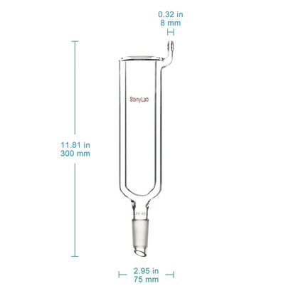 Dewar Condenser, 24/40 Joint Lower Drip Tip, 200 mm Jacket Length and 40 mm I.D. Dewars