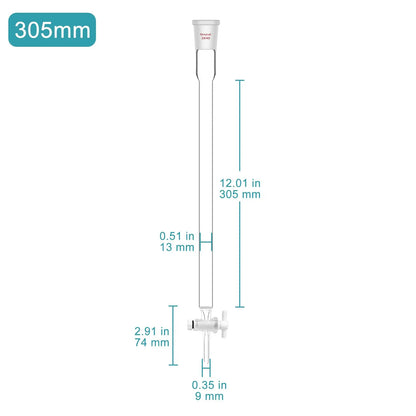 Chromatography Column, (G2) 40-80 μm Pore Size, 13 mm Inner Diameter, 24/40 Joint Chromatography Column