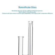 Side view and dimensional layout of the durable StonyLab NMR Tube Washer Cleaner Glass Apparatus for 5 mm NMR Tube with 24