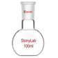 Single Neck Flat Bottom Flask, 24/40 Joint, 50-5000 ml - StonyLab Flasks - Flat Bottom 100-ml