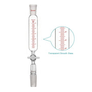 Side view and dimensional layout of the durable StonyLab Addition Funnel