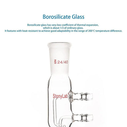 Glass Dimroth Coil Reflux Condenser with 24/40 Joints and Hose Connections Condensers