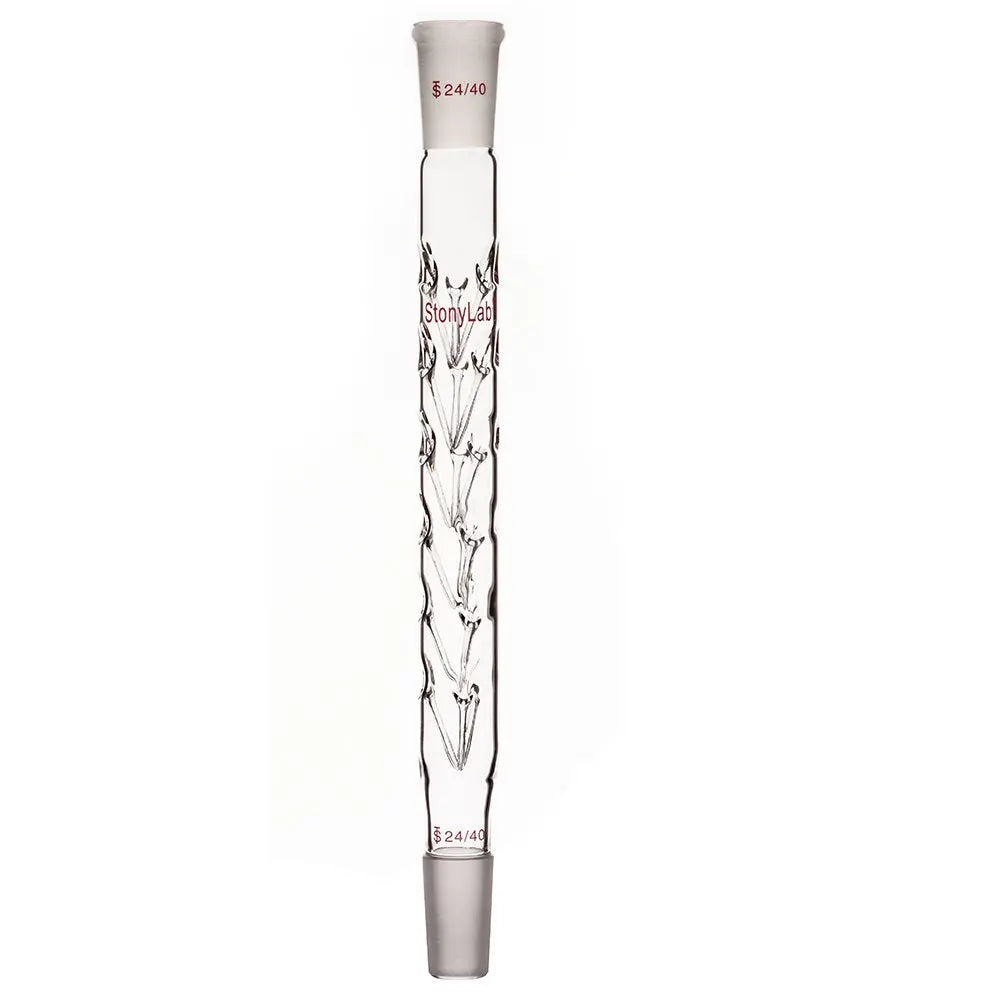 Lot De 5 Adaptateurs Coudés En Verre StonyLab 24/40 Joint Mâle - Raccord Tuyau 10mm Pour Laboratoire