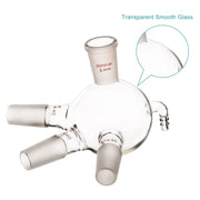 Side view and dimensional layout of the durable StonyLab Glass Distilling Receiver