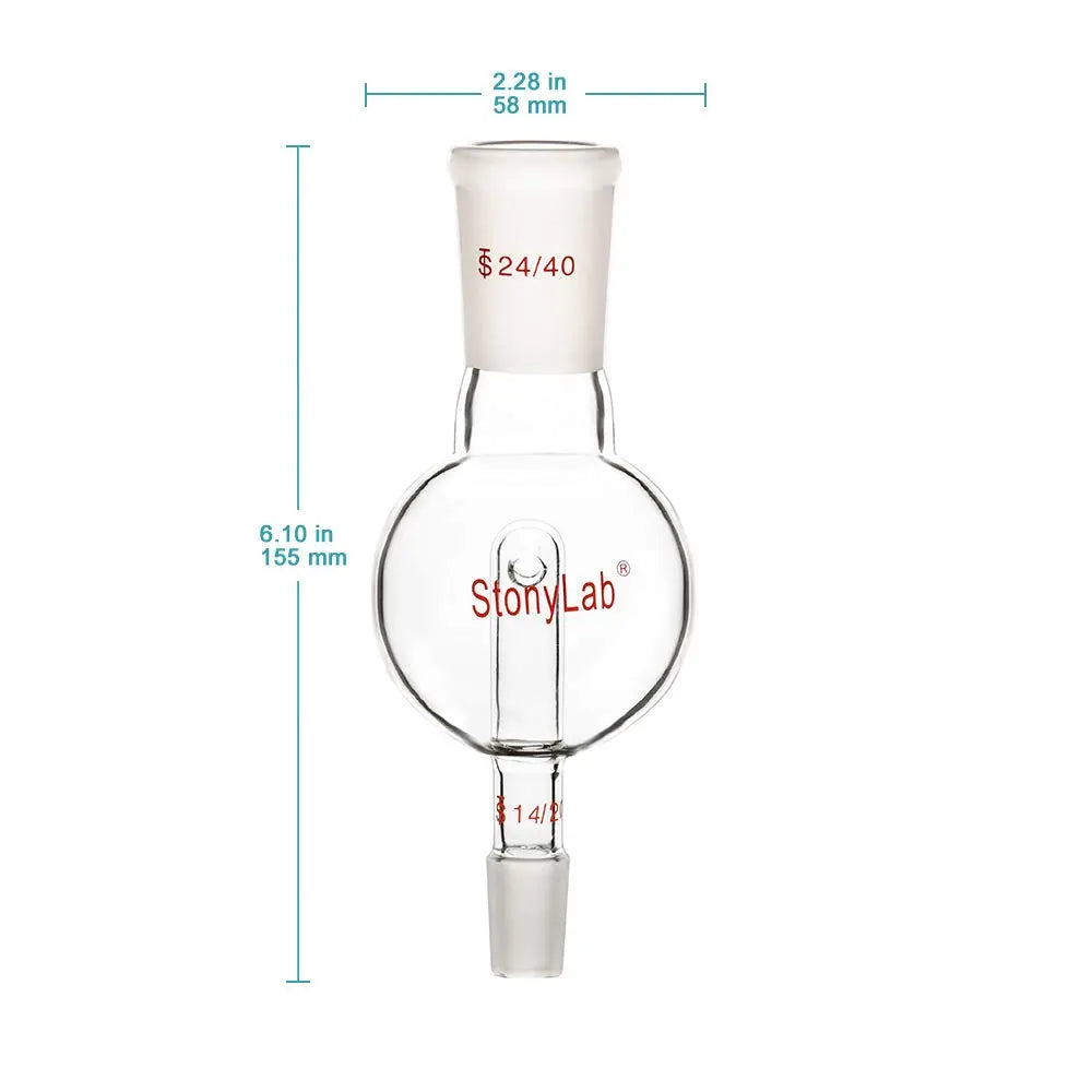 Rotary Evaporator Bump Trap 24/40 Outer Upper Joint, Standard Inner Lower Joint, Distilling Adapter Adapters - Distilling