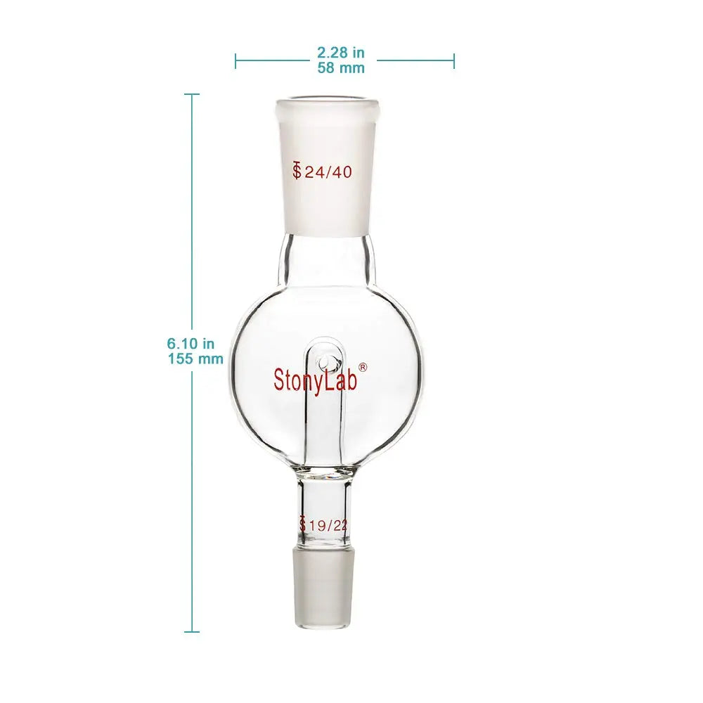 Rotary Evaporator Bump Trap 24/40 Outer Upper Joint, Standard Inner Lower Joint, Distilling Adapter Adapters - Distilling