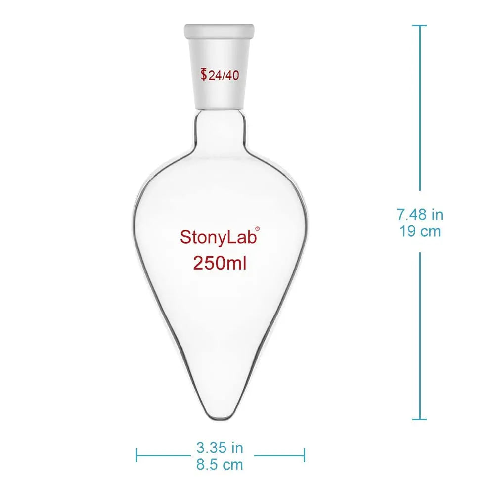 Rotar Flask Recovery Flask, Single Neck Glass Rotary Evaporator Flask - StonyLab