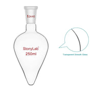 Side view and dimensional layout of the durable StonyLab Single Neck Flask