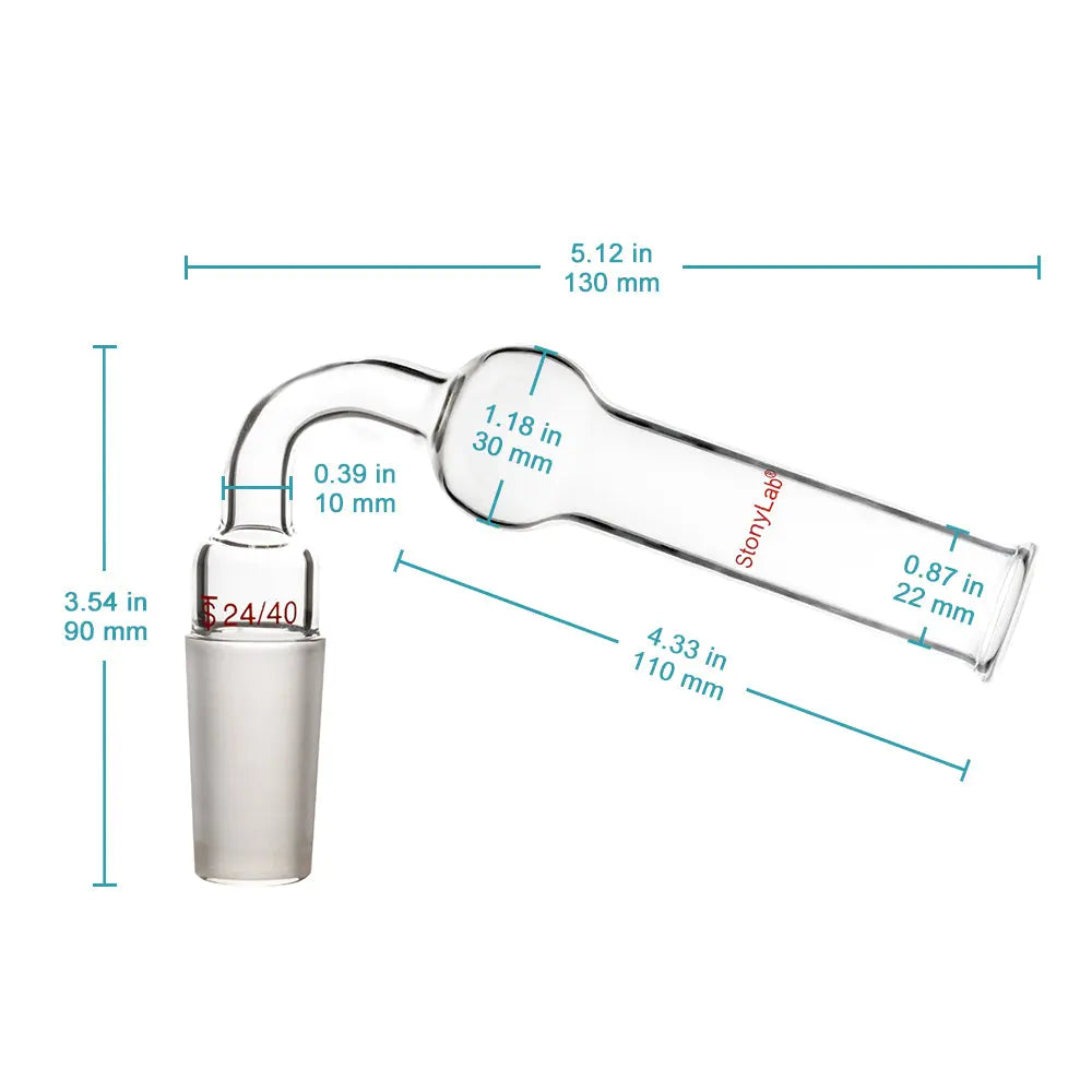 Close-up view showing the precise design and material of StonyLab 75 Degrees Drying Tube