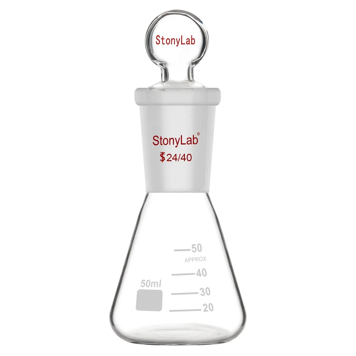 stonylab Erlenmeyer Glazen flessen, 2 verpakkingen van 100 stonylab Erlenmeyer Glazen flessen, 2 verpakkingen van 100