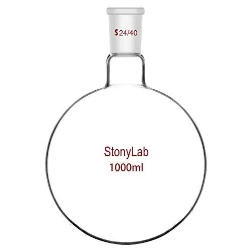 Single Neck Round Bottom Flask with 24/40 Standard Taper Outer Joint, 50-5000 ml - StonyLab Flasks - Round Bottom 1000-ml