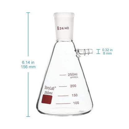 Filtering Flask,24/40 Standard Taper Outer Joint,50-1000 ml Flasks - Erlenmeyer