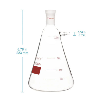 Filtering Flask,24/40 Standard Taper Outer Joint,50-1000 ml Flasks - Erlenmeyer