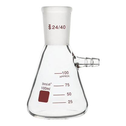 Filtering Flask,24/40 Standard Taper Outer Joint,50-1000 ml - StonyLab Flasks - Erlenmeyer 100-ml