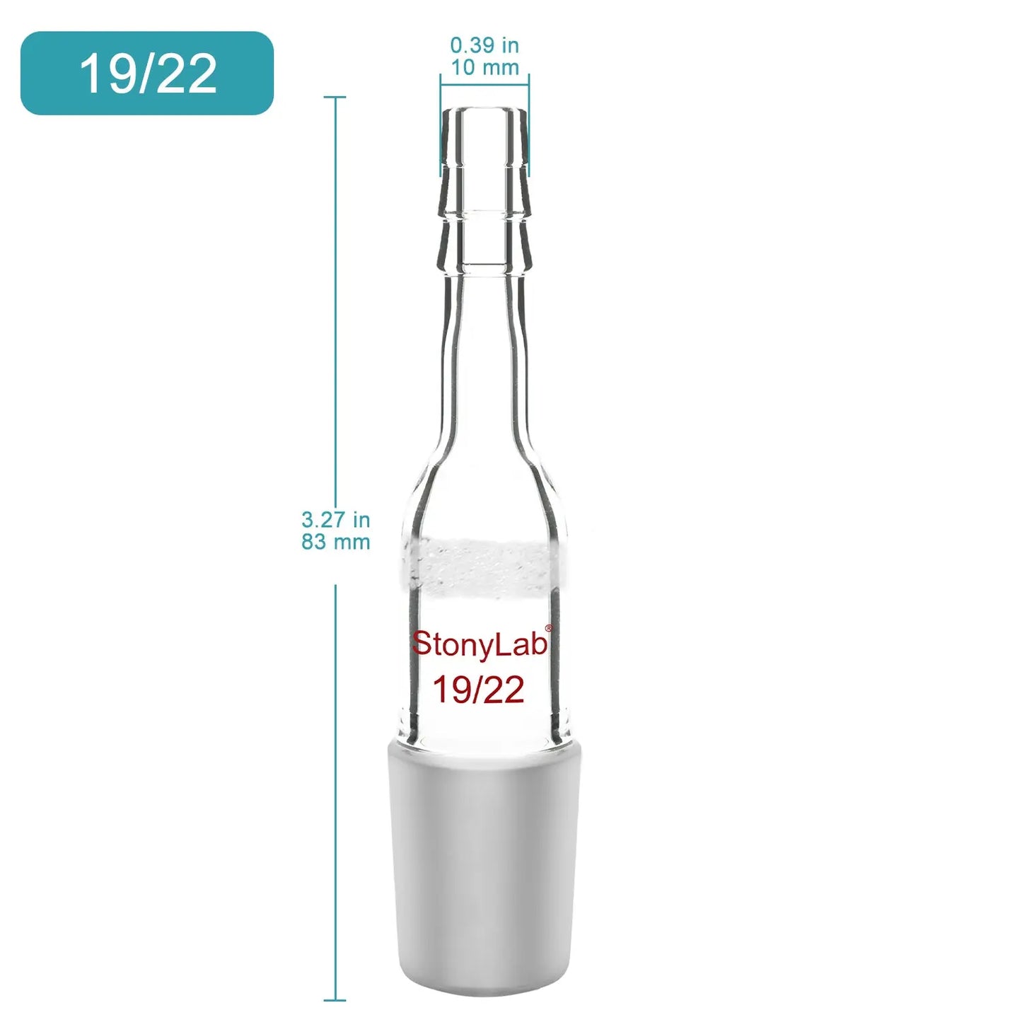 Straight Vacuum Adapter with Male Joint (14/20  19/22 and 24/40) Vacuum Adapters