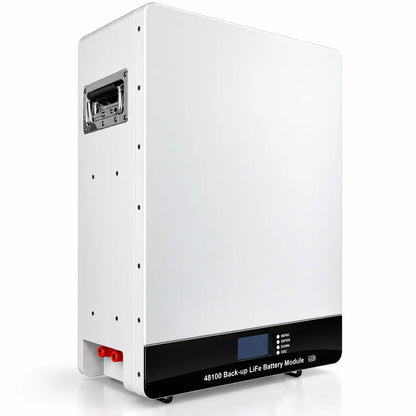 48 V (51.2 V) LiFePO₄ wall-mounted energy storage system, 100–300 Ah, 5–15 kWh, with built-in BMS and smart monitoring StonyLab