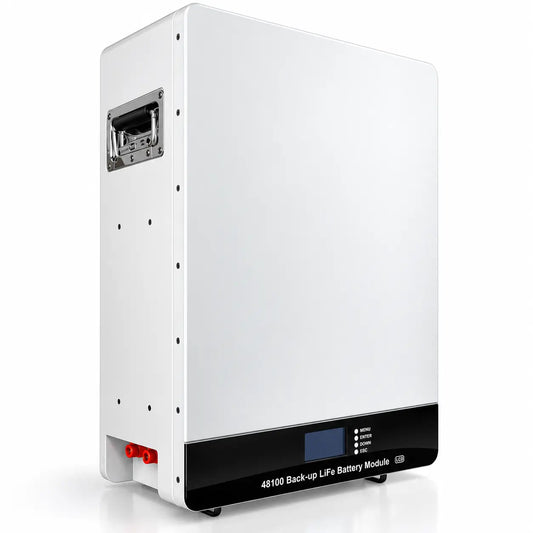 48 V (51.2 V) LiFePO₄ wall-mounted energy storage system, 100–300 Ah, 5–15 kWh, with built-in BMS and smart monitoring StonyLab
