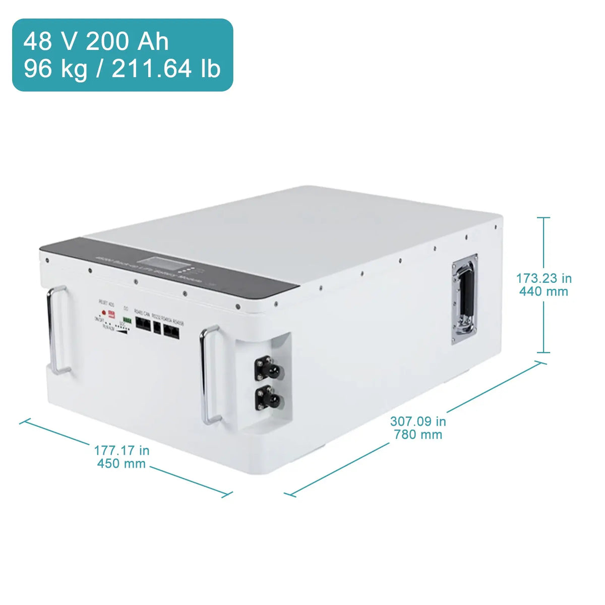 48 V (51.2 V) LiFePO₄ wall-mounted energy storage system, 100–300 Ah, 5–15 kWh, with built-in BMS and smart monitoring StonyLab