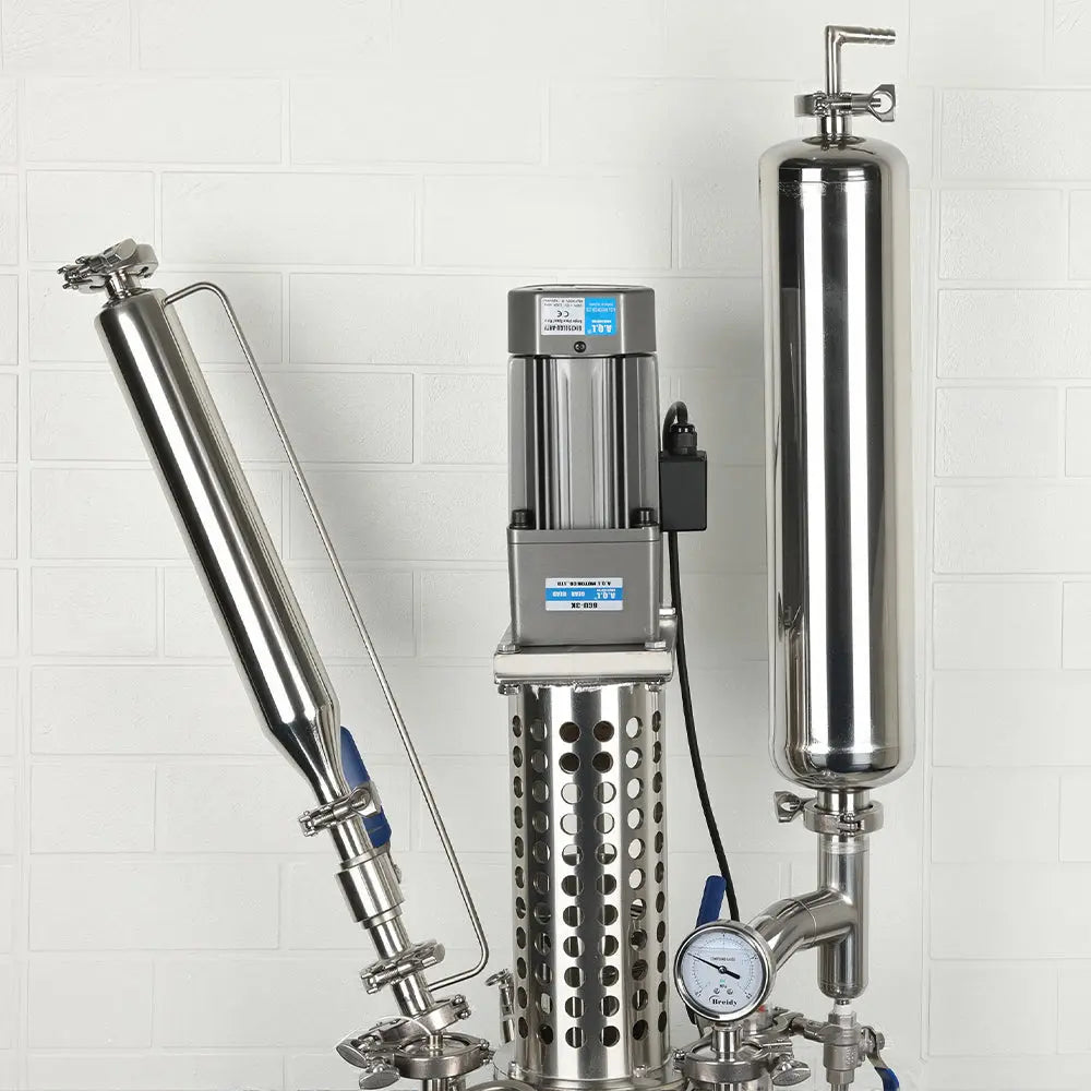 5 L jacketed 316L stainless steel reactor with mechanical stirrer and shell-and-tube condenser for laboratory chemical synthesis StonyLab