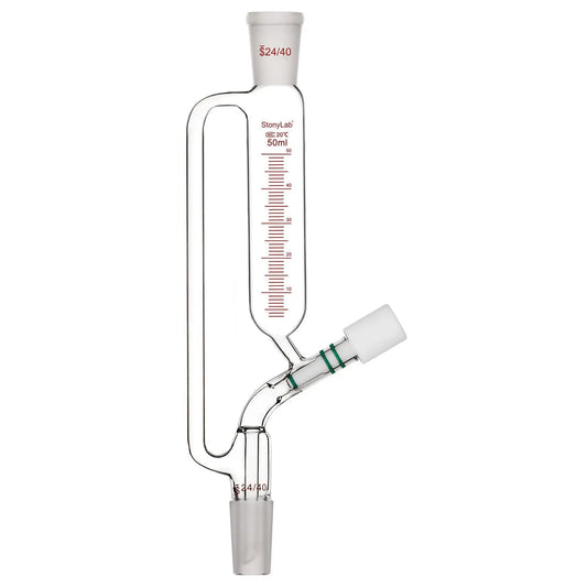 Graduated Pressure Equalizing Addition Funnel, 24/40 Joint,50/100/500 ml - StonyLab Funnels - Glass/Powder/Weighing/Equalizing 