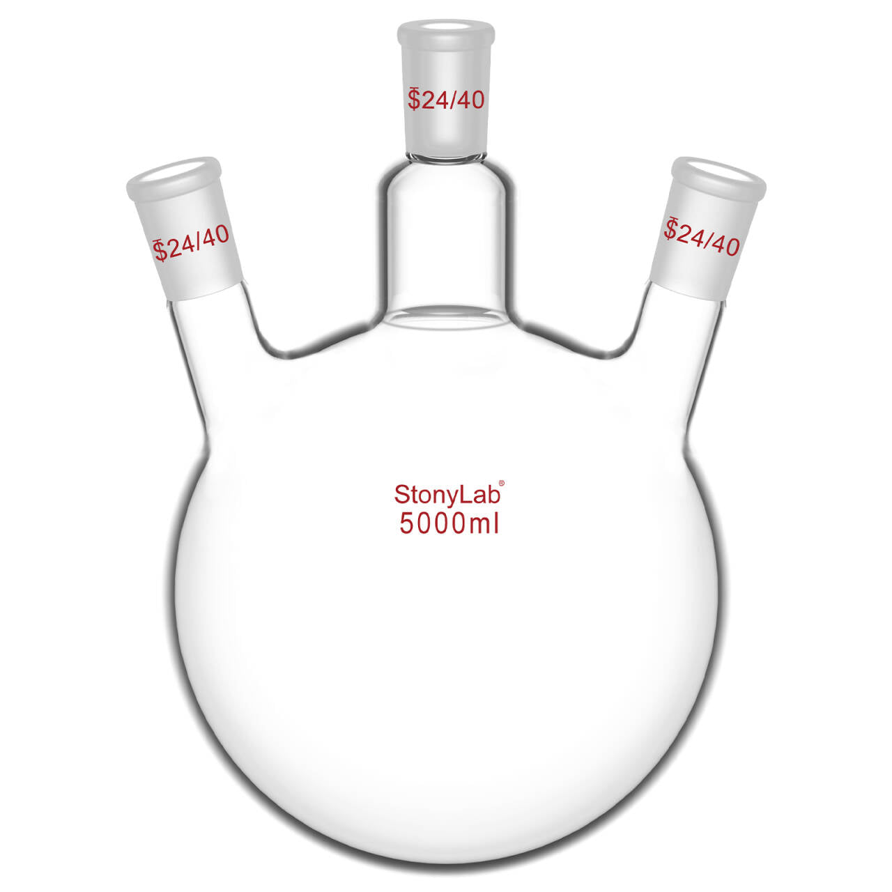 3 Neck Round Bottom Flask, 24/40 Joints, 50-5000 ml