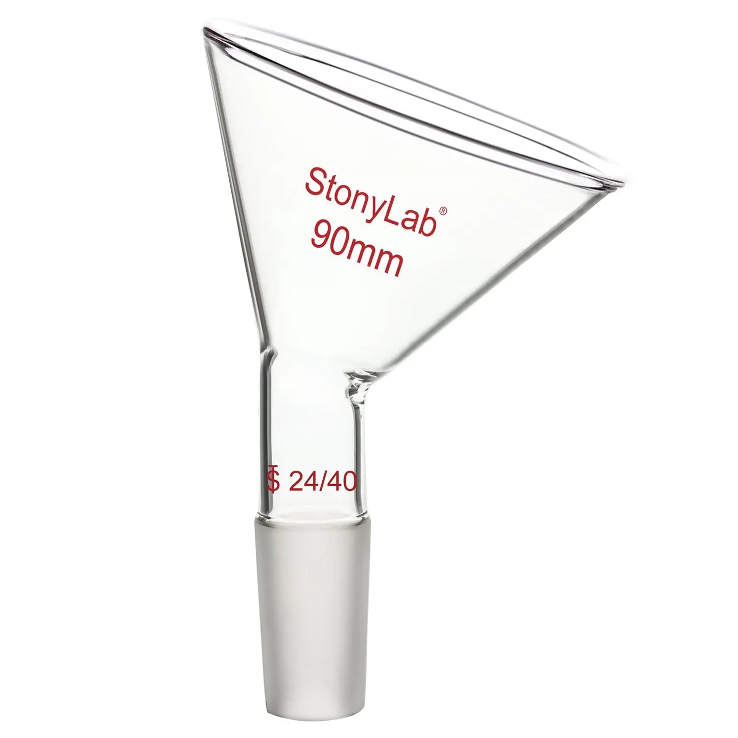 60 Offset Borosilicate Glass Powder Funnel Powder Funnels 90-mm