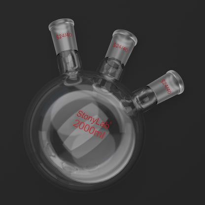 3 Neck Round Bottom Flask, 24/40 Joints, 50-5000 ml