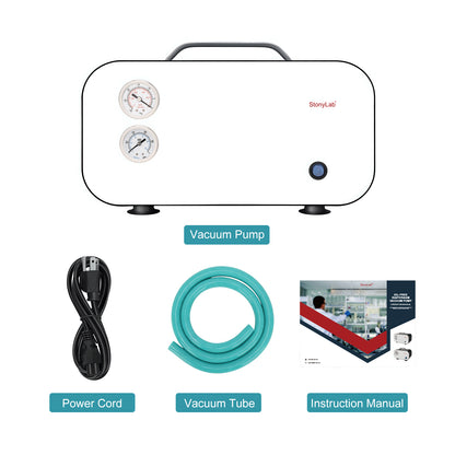 Oil-Free Diaphragm Vacuum Pump, 0.075-0.088 MPa, 10-55 L/min, Compatible with 110-220V