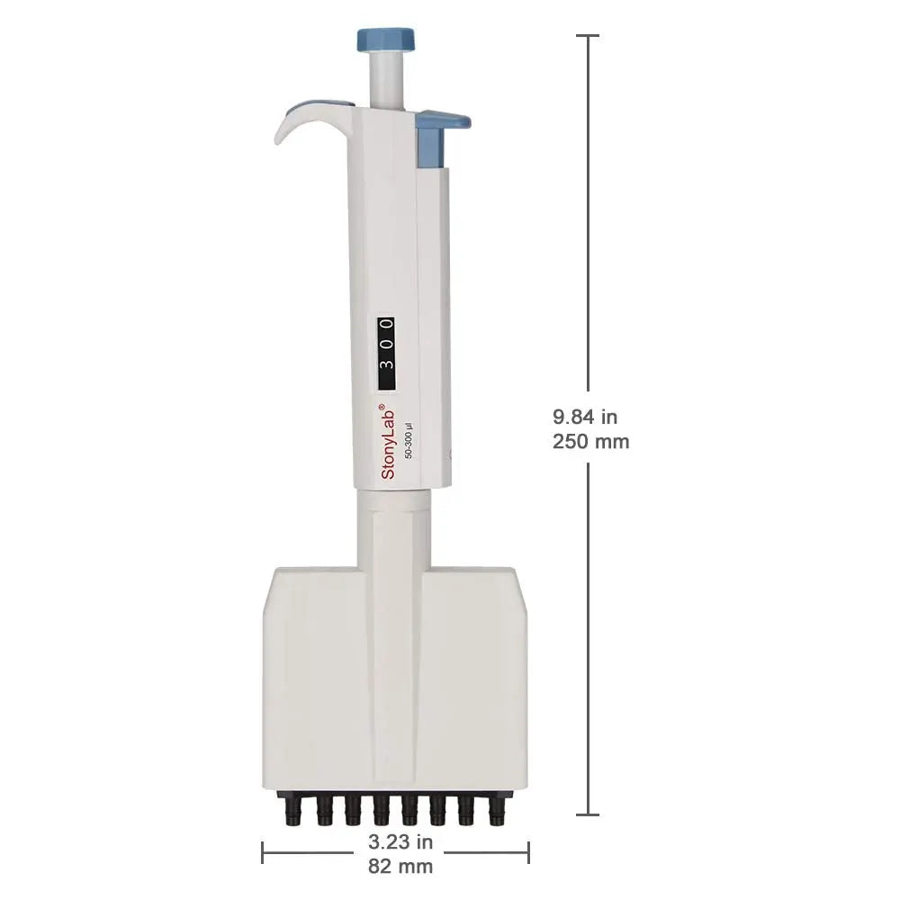 Close-up view showing the precise design and material of StonyLab 8-Channel Pipettor Controller