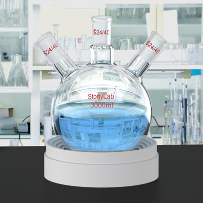 3 Neck Round Bottom Flask, 24/40 Joints, 50-5000 ml