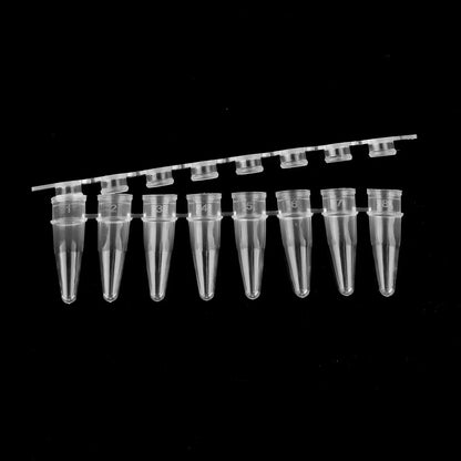8-Strip PCR Tubes, 0.2ml Thin-Wall Flat Cap, Transparent, 200 Pack Consumables-8-Strip PCR Tubes