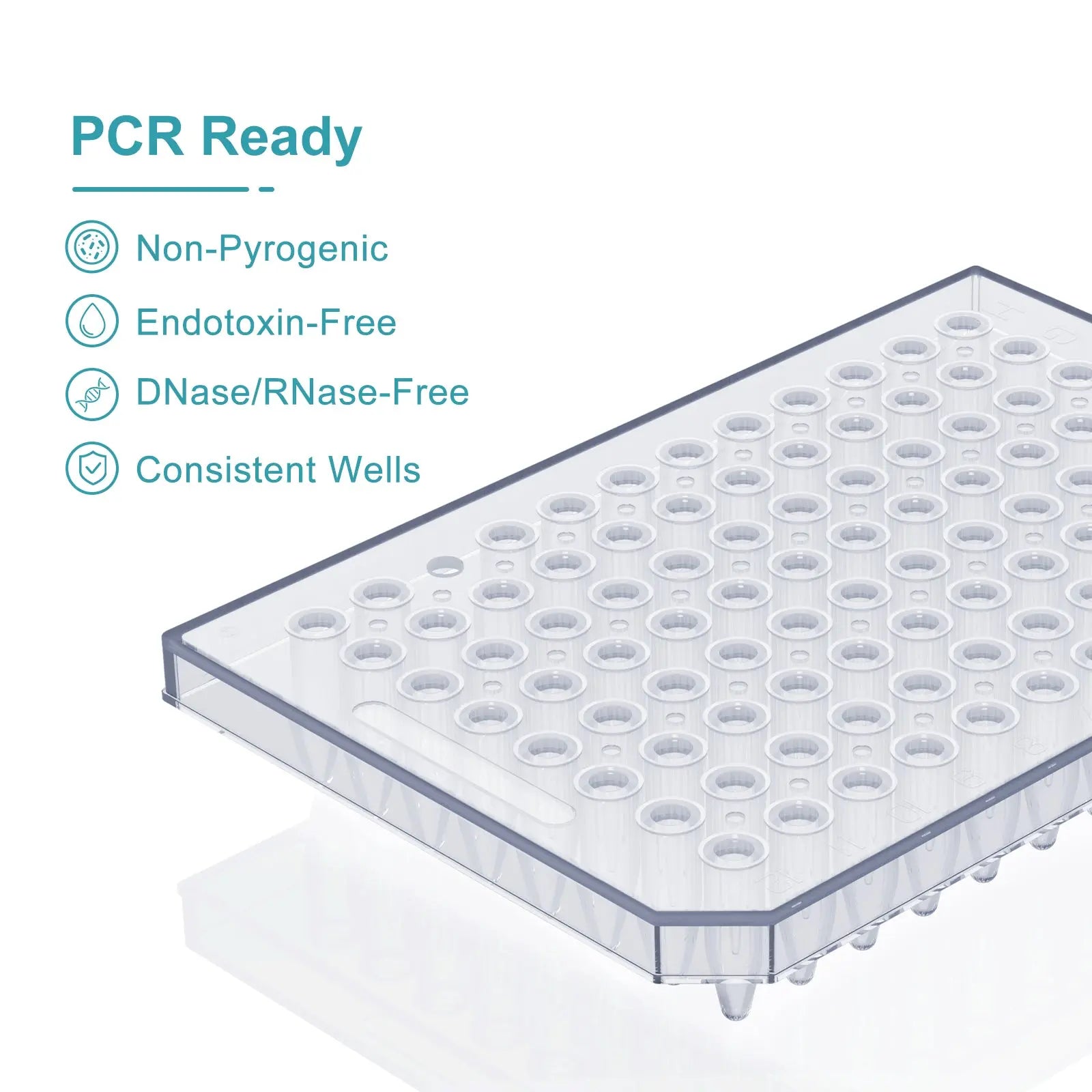 StonyLab 96-Well Semi-Skirted PCR Plate heavy duty chemical processing configuration