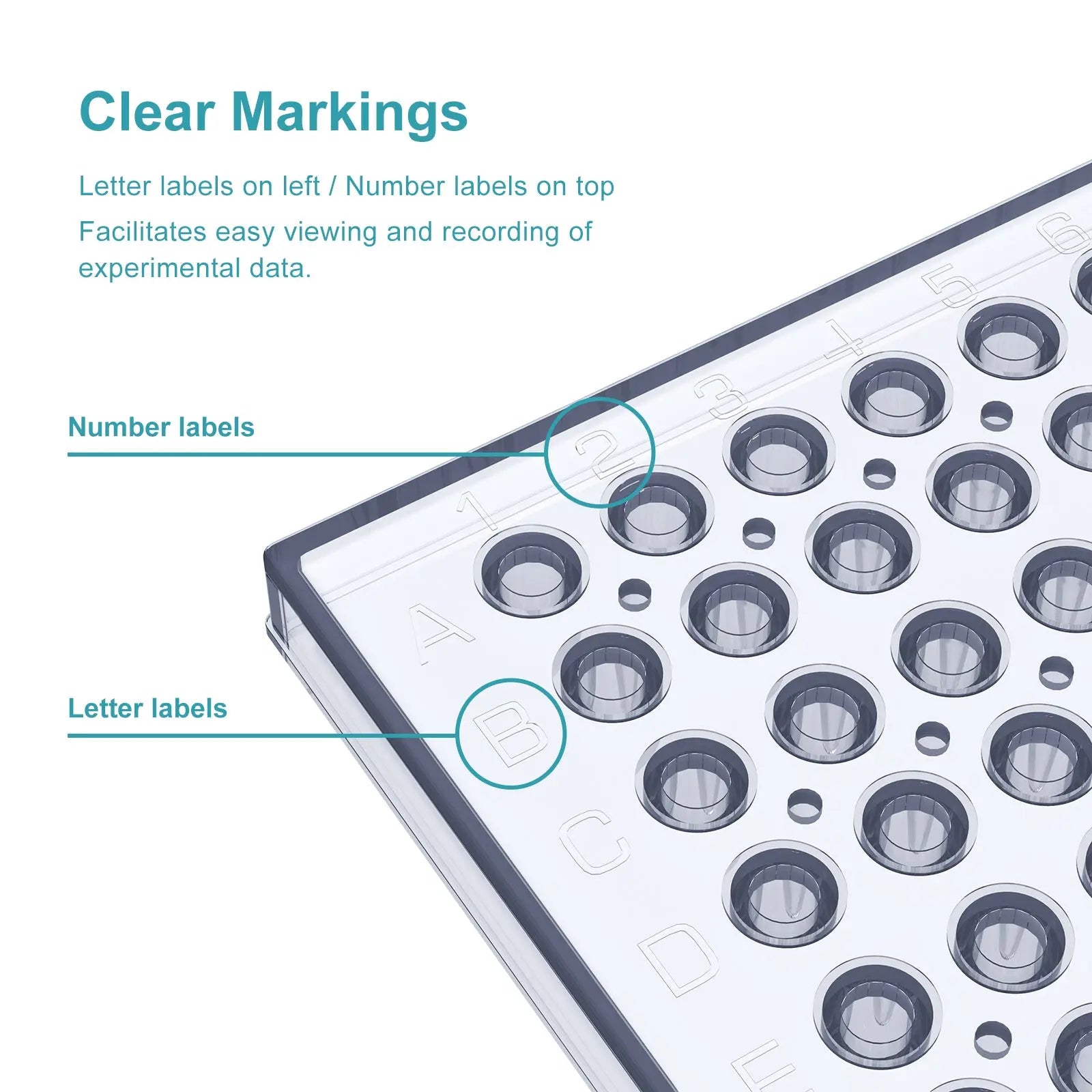 Detailed structural assembly component for StonyLab 96-Well Semi-Skirted PCR Plate