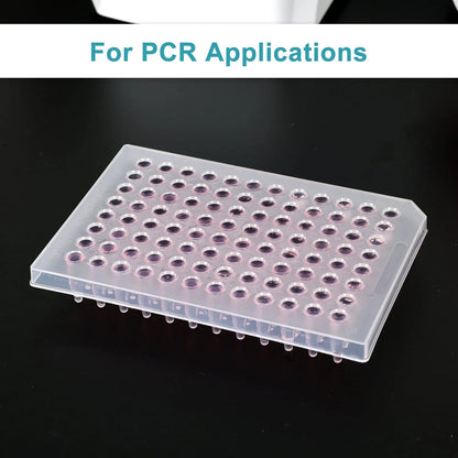 96-Well Semi-Skirted PCR Plate, 0.2 mL, Clear Polypropylene, DNase/RNase-Free