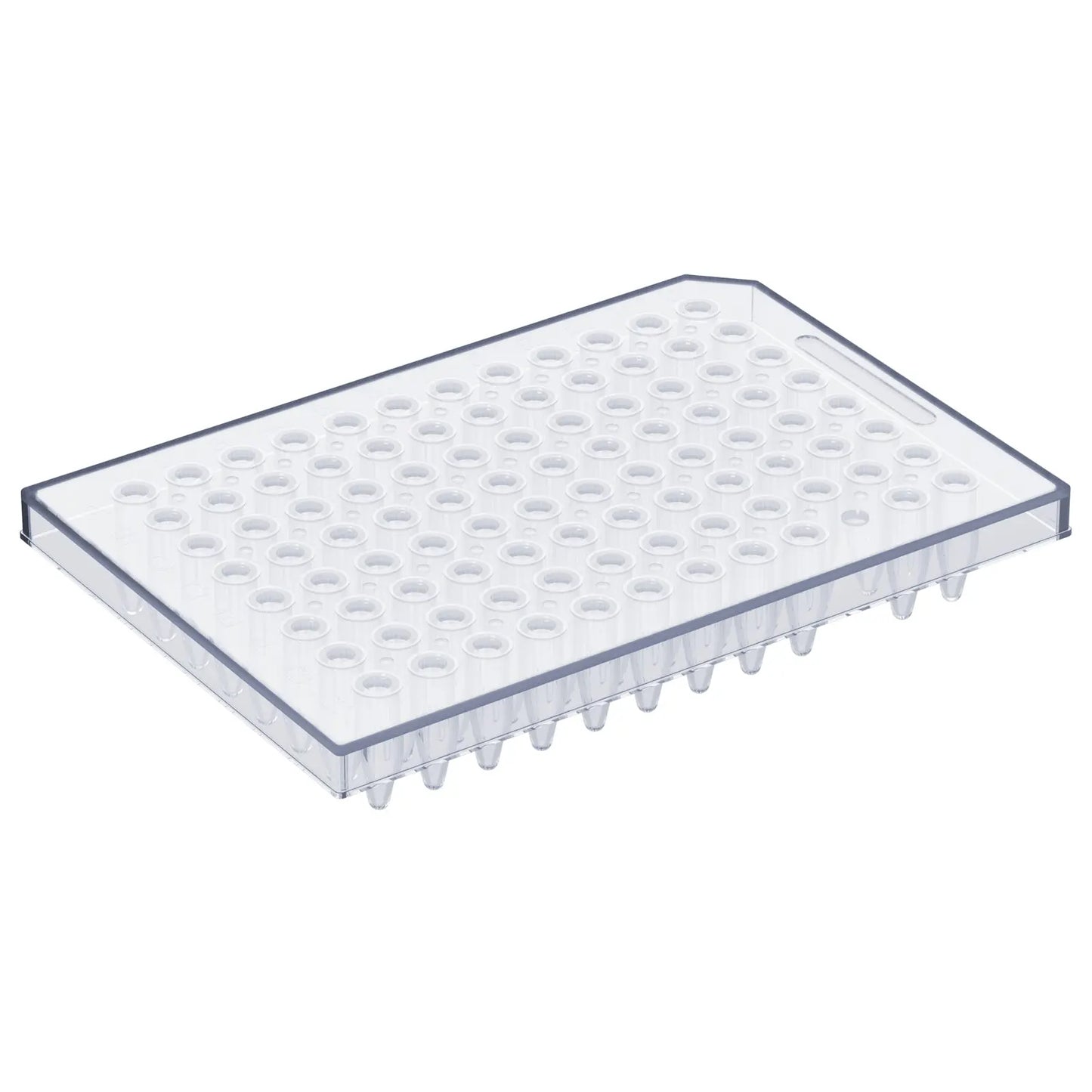 96-Well Semi-Skirted PCR Plate, 0.2 mL, Clear Polypropylene, DNase/RNase-Free