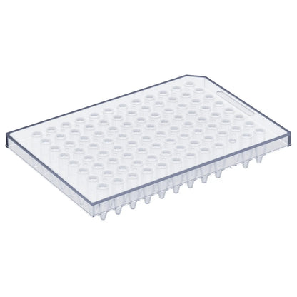 96-Well Semi-Skirted PCR Plate, 0.2 mL, Clear Polypropylene, DNase/RNase-Free