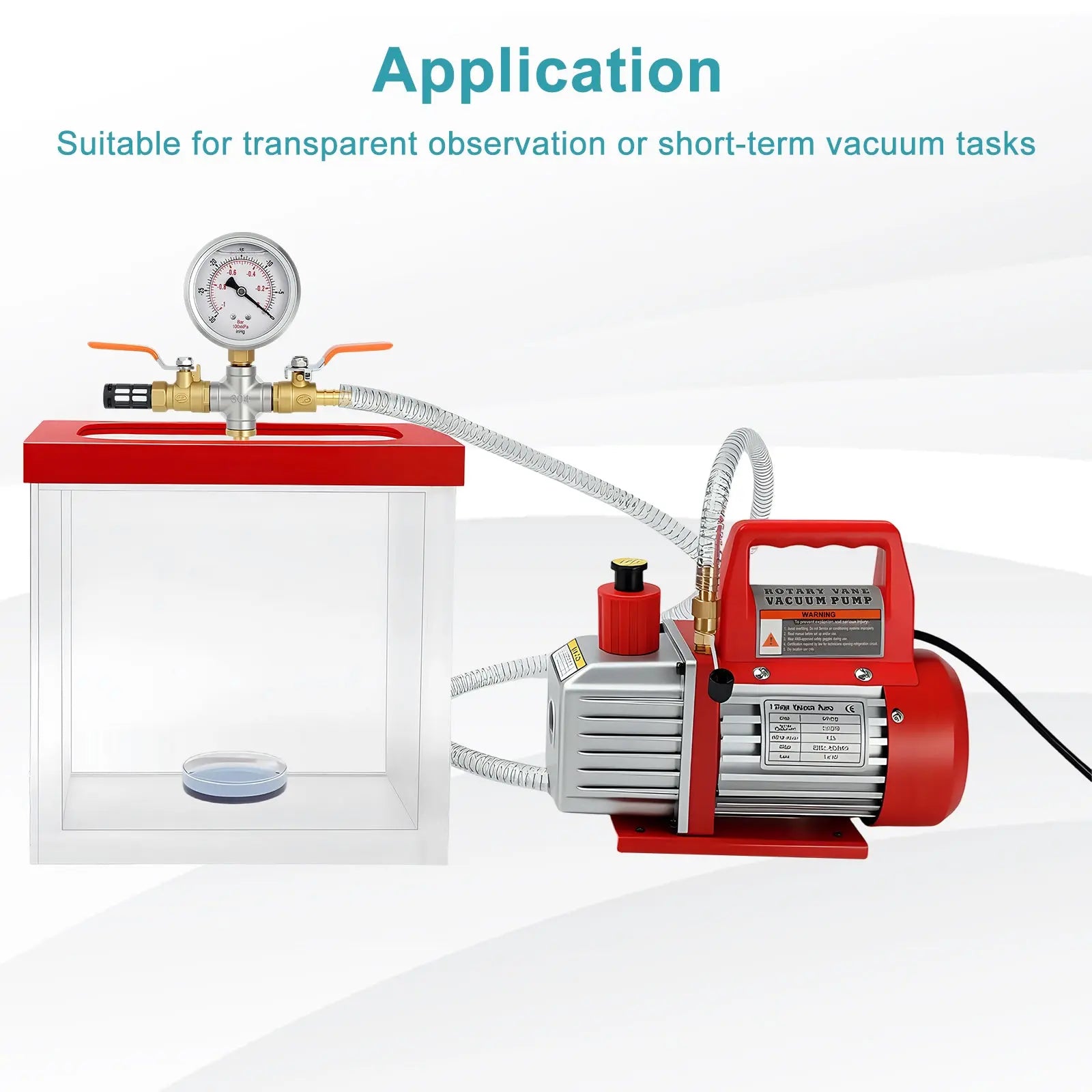 Acrylic Vacuum Chamber, 1.953 US Gal,  -100kPa Max. Vacuum with 10.2 mm Vacuum Port Desiccators-Vacuum